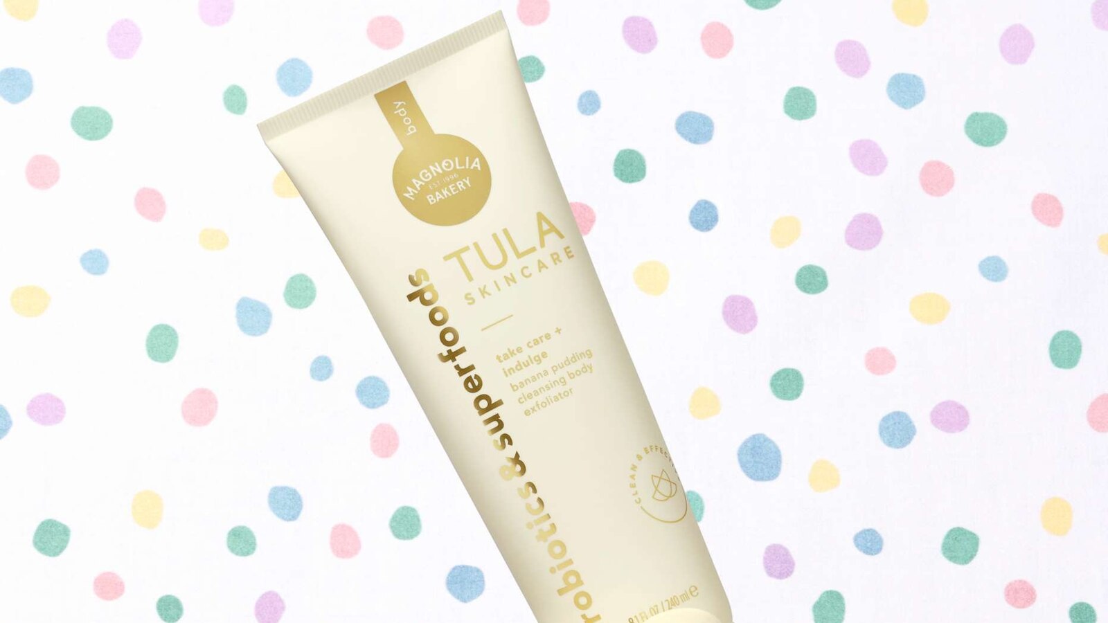TULA Skincare x Magnolia Bakery Banana Pudding Cleansing Body Exfoliator.