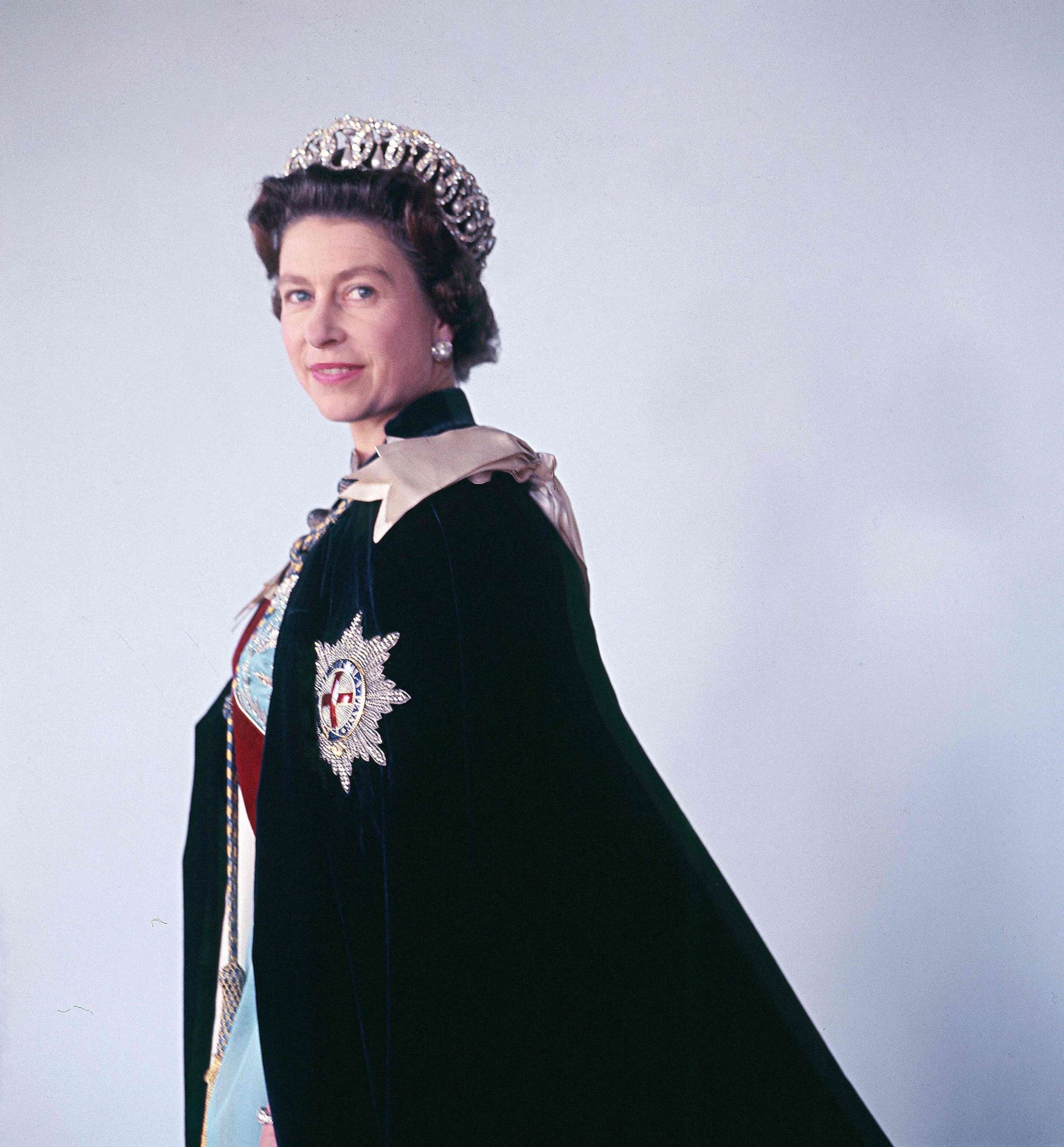 PHOTO: A handout photo taken on October 16, 196,8 and issued by Buckingham Palace on September 7, 2023, shows Britain's Queen Elizabeth II posing for a portrait inside Buckingham Palace. Released to mark the first anniversary of her passing.