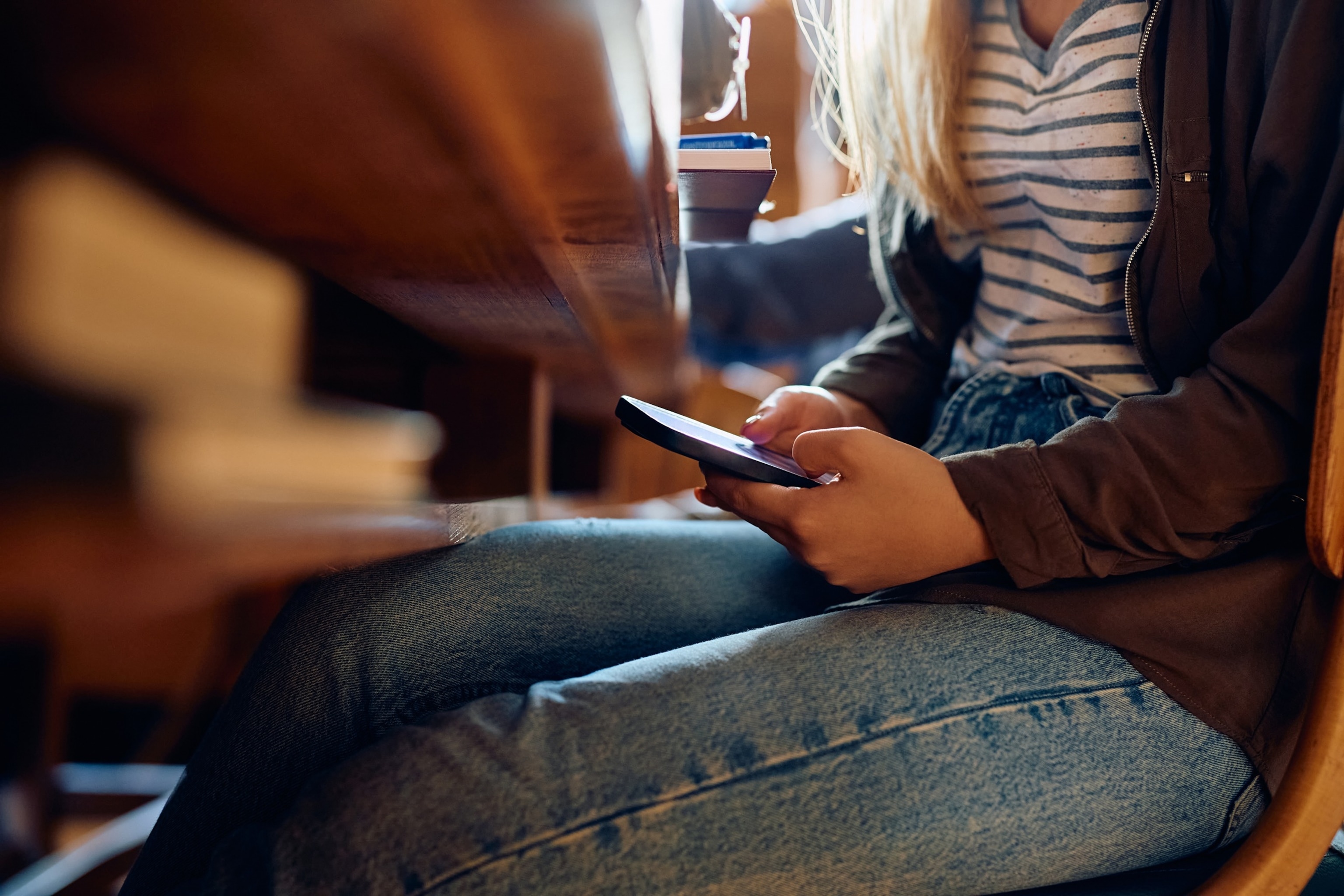 PHOTO: Students with cell phones in an undated stock photo.