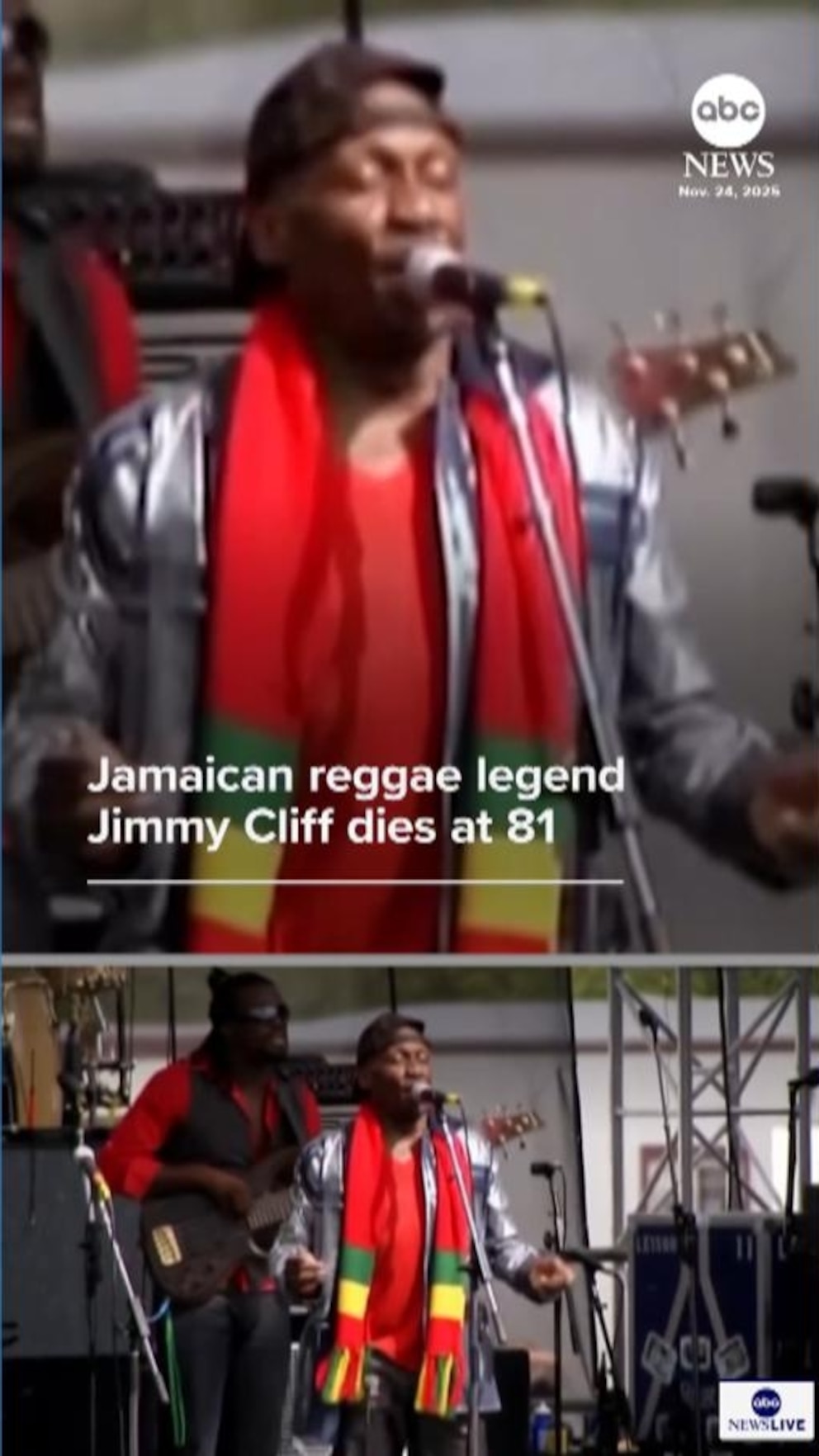 WATCH:  Jamaican reggae legend Jimmy Cliff dies at 81