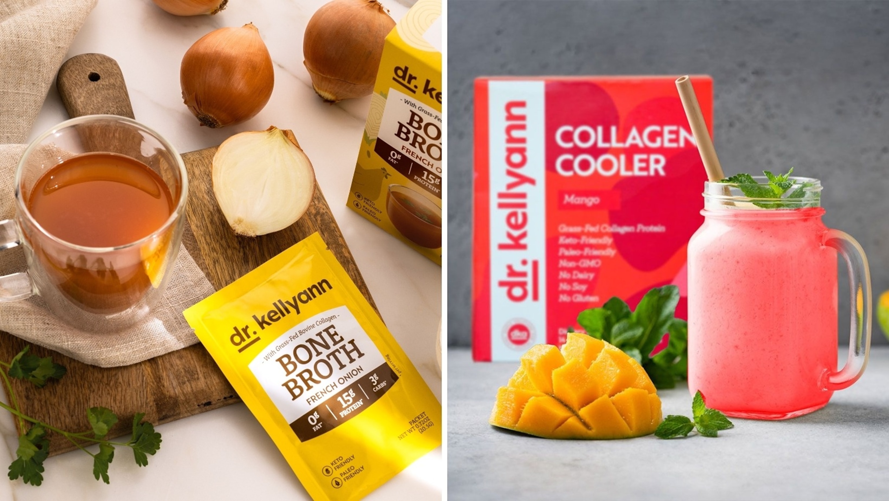Dr. Kellyann: Bone Broth Packets, Collagen Mixers, Vitamins and More