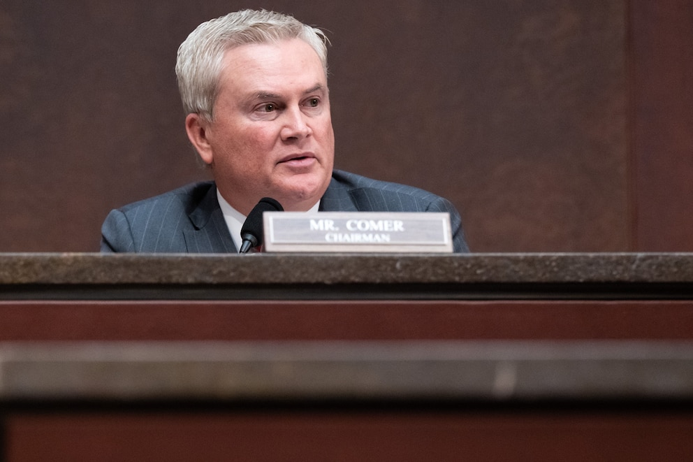 PHOTO: Rep. James Comer, chairman of the House Committee on Oversight and Government Reform, speaks during a markup committee meeting, on Capitol Hill, Jan. 21, 2026.