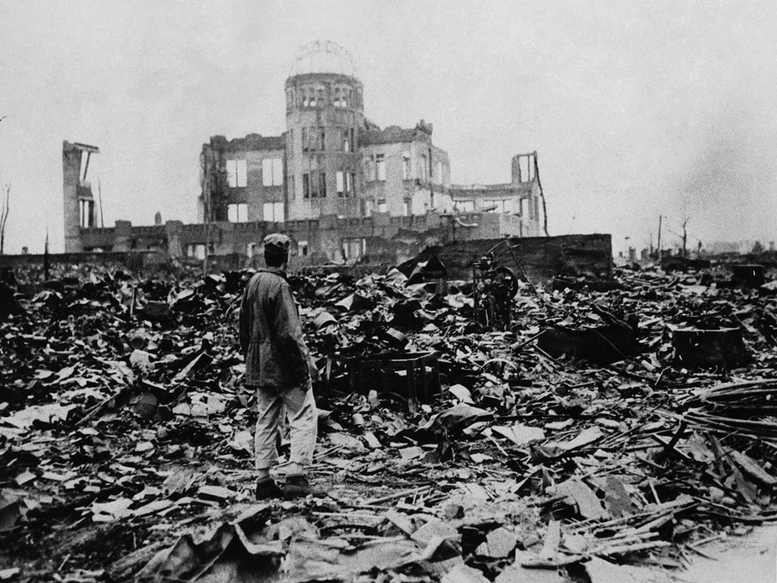 PHOTO: World War II, after the explosion of the atom bomb.