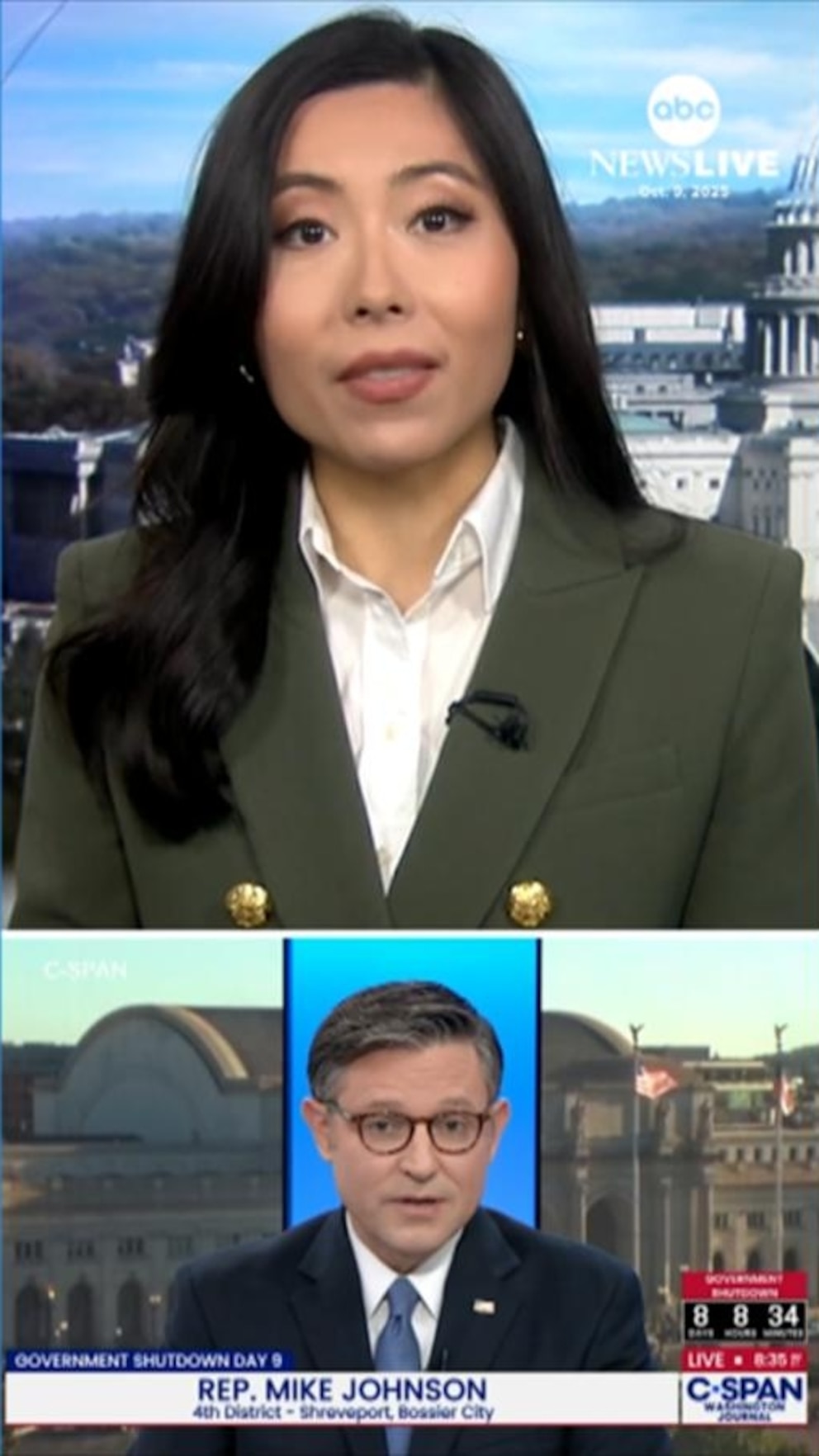 NextImg:Video Speaker Johnson has emotional exchange with a military mom about shutdown