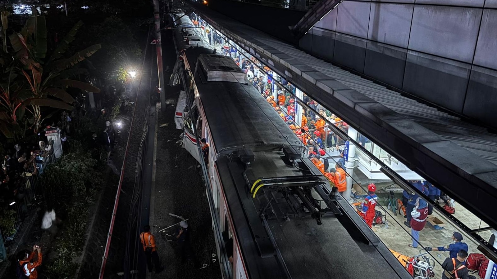 Trains collide near Indonesia's capital, killing at least 3 people