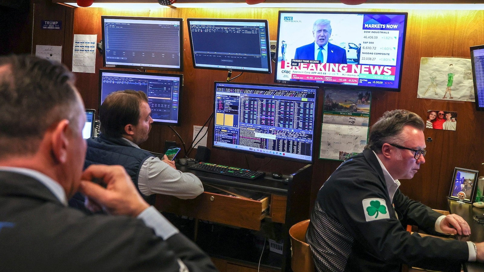 Dow closes up 600 points as Trump claims talks held with Iran