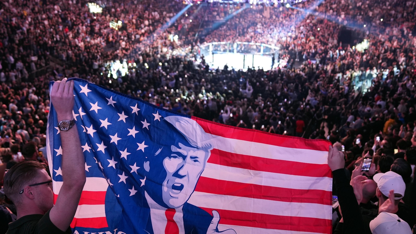 UFC brings cage-match bout to the White House, home of a president who favors cage-match politics