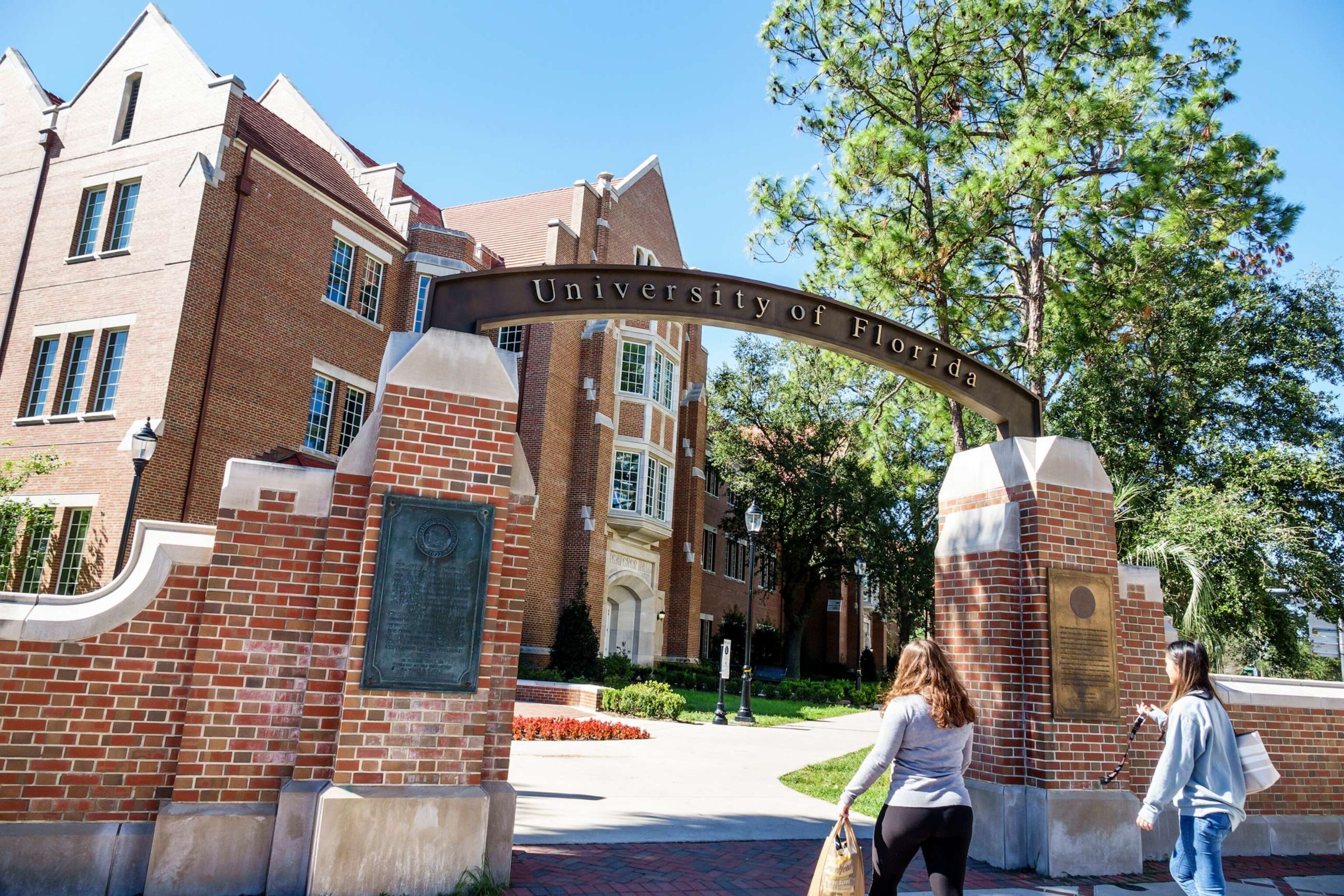 PHOTO: In this Oct. 17, 2017, file photo, the University of Florida campus entrance is shown in Gainesville, Fla.