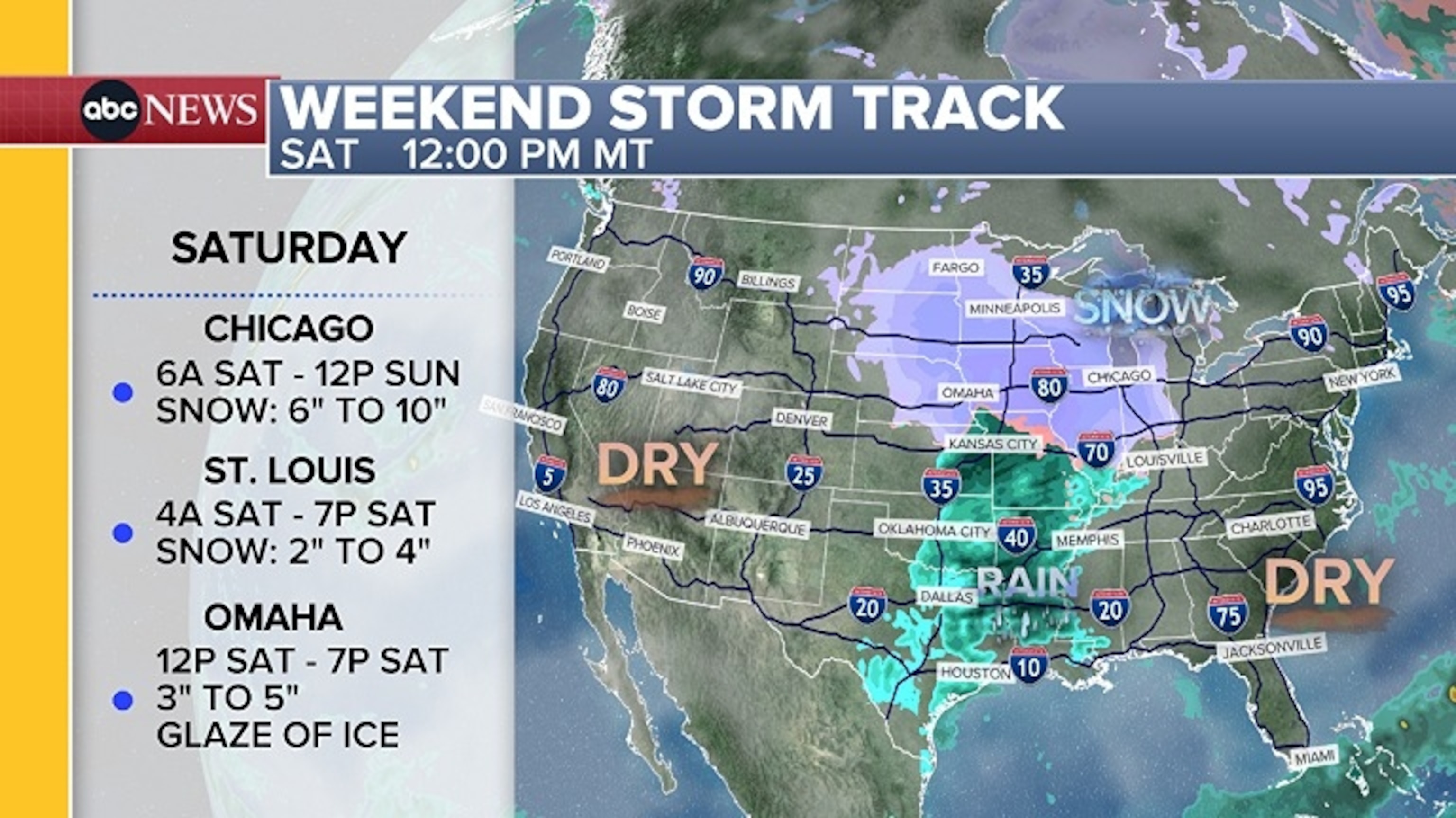 PHOTO: weekend storm track map