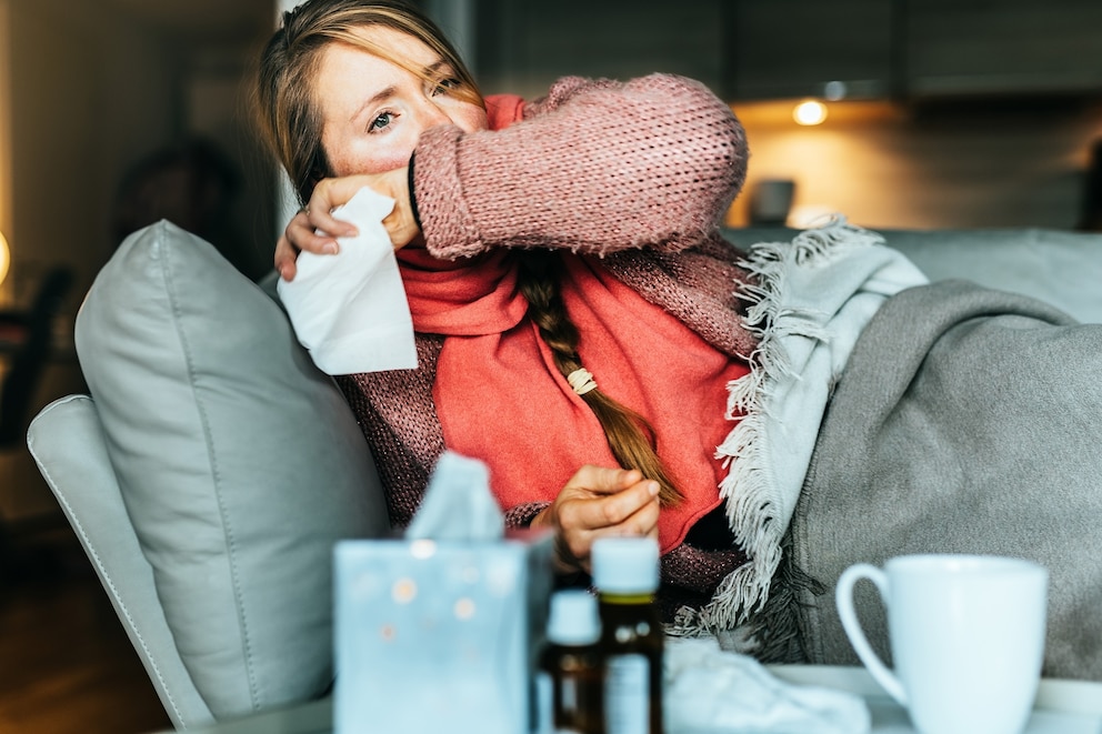 PHOTO: Stock photo of a sick woman.