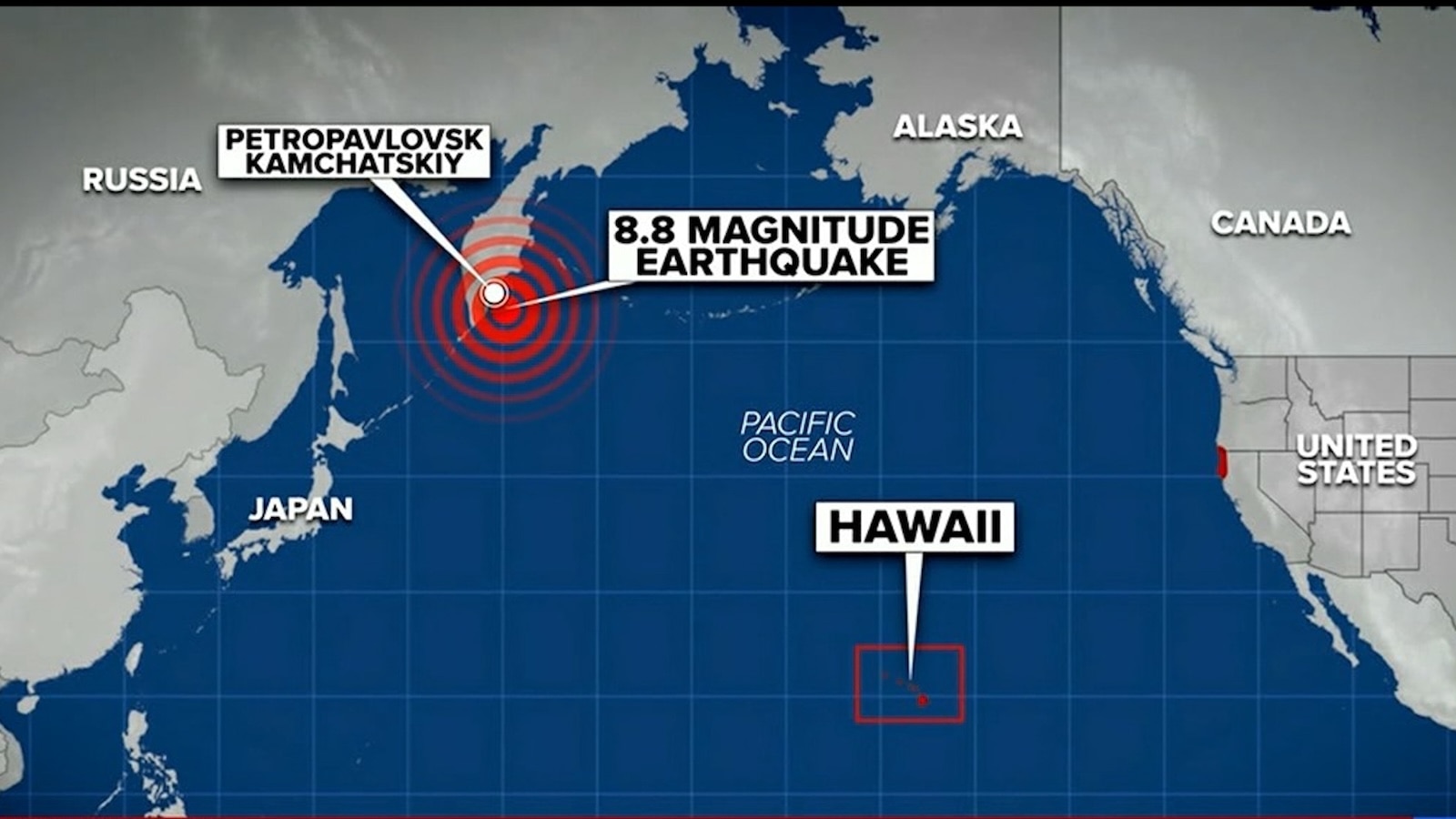 Panic Across the Pacific: Tsunami Waves Hit Hawaii and California After
