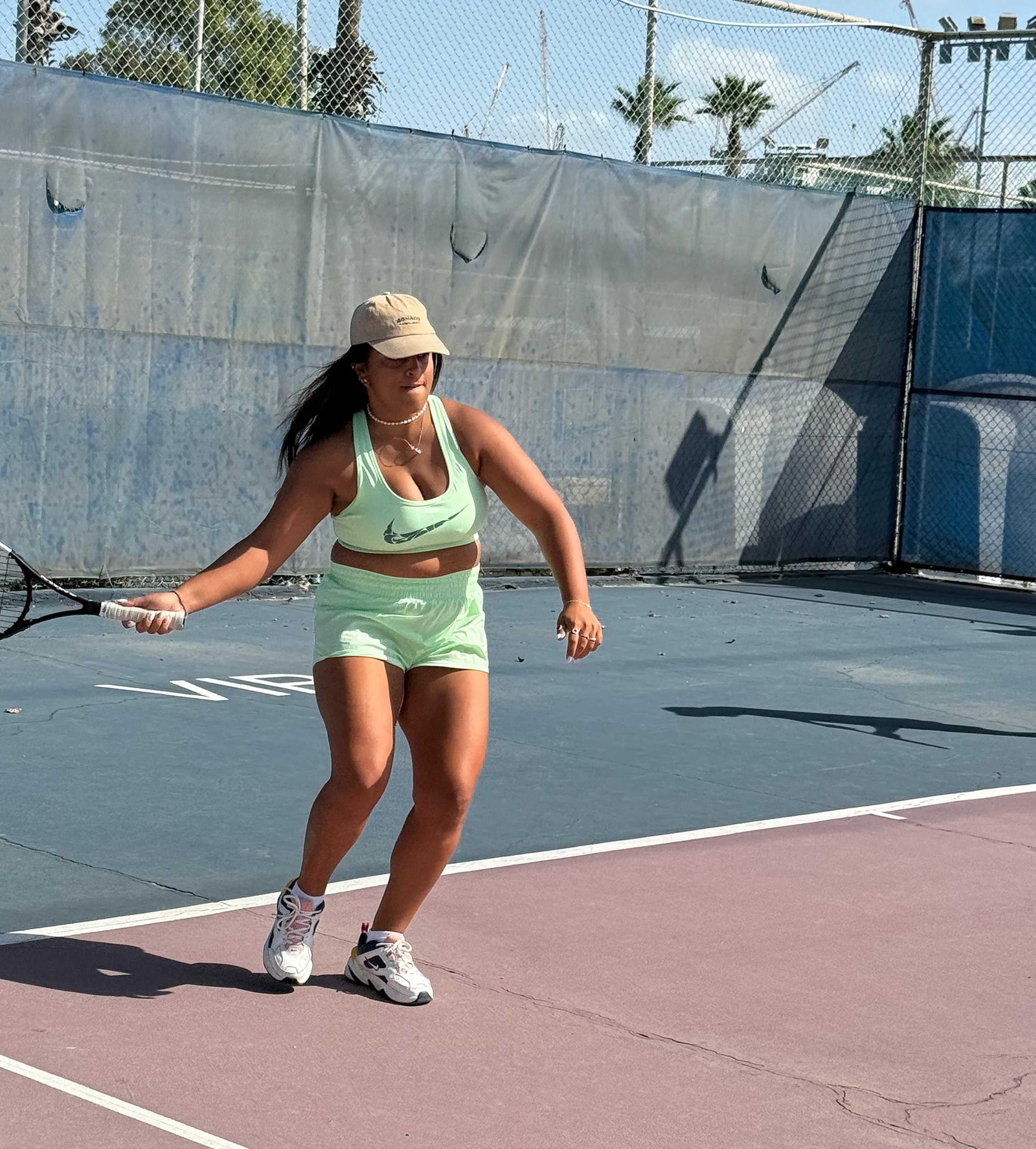 PHOTO: Shira Cohen, 29, plays on a tennis court on Sunday, Oct. 5 in Jaffa, Israel.