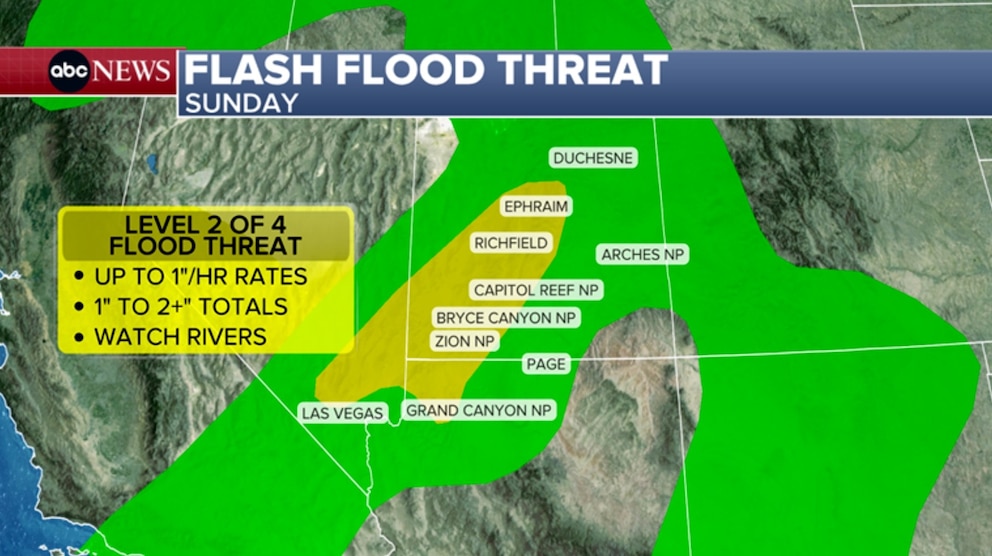 PHOTO: flash flood threat map
