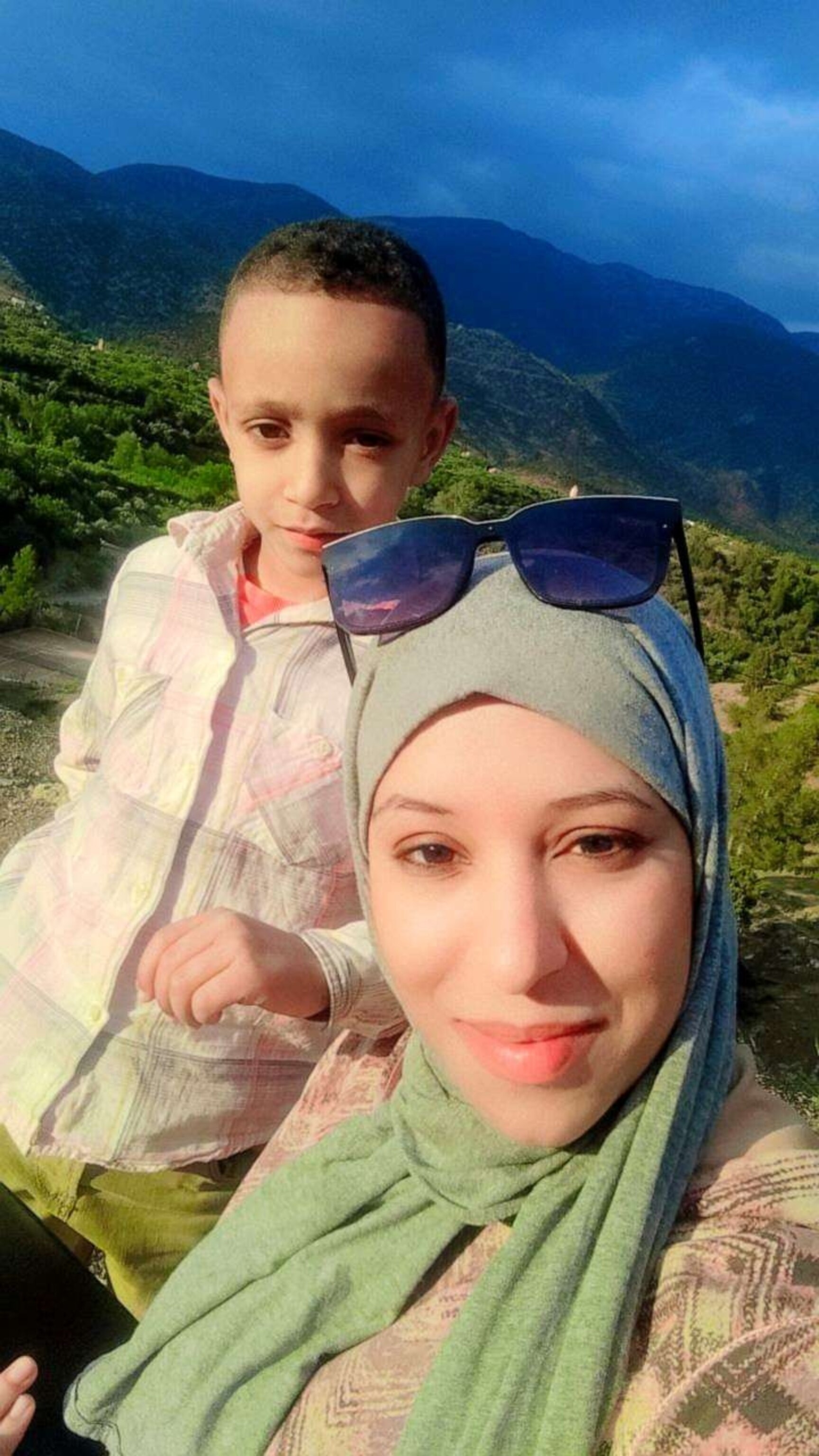 PHOTO: Habiba Ait Salem and her son Badr who died.