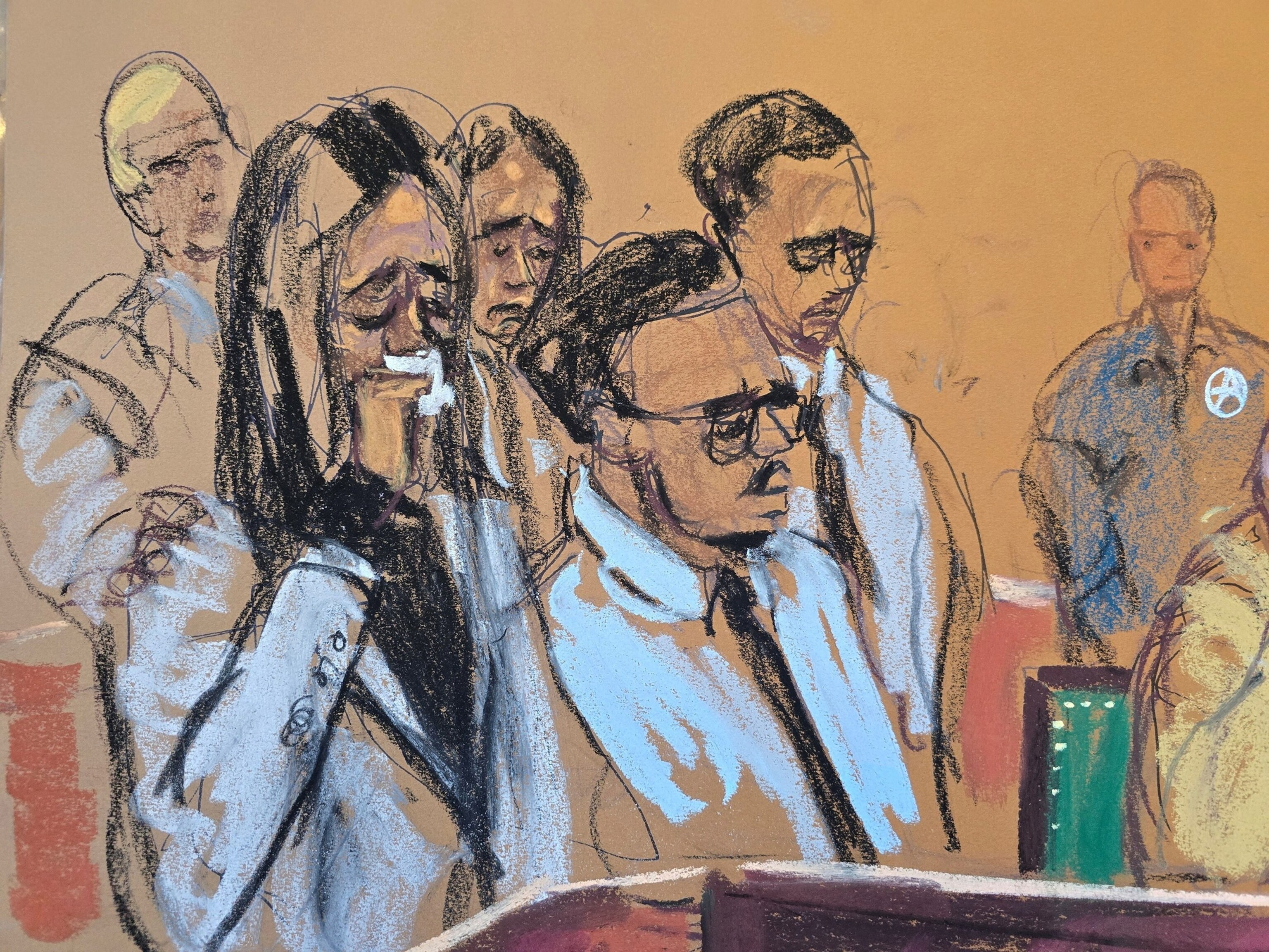PHOTO: Sentencing hearing of Sean "Diddy" Combs over charges of transporting prostitutes to engage in drug-fueled sexual performances, in New York City