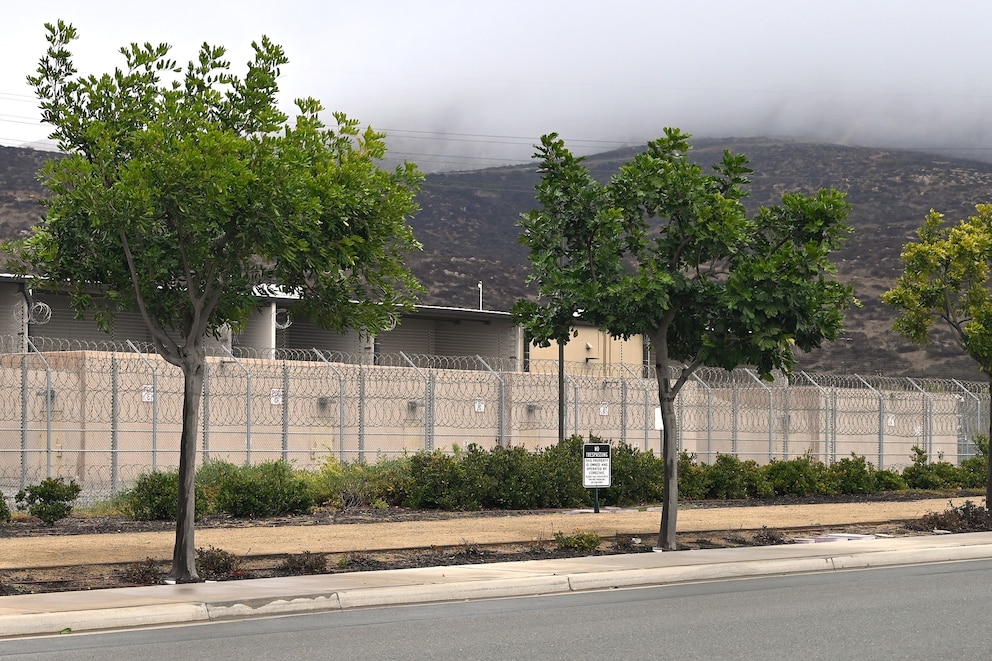 PHOTO: In this Feb. 7, 2025, file photo, the CoreCivic Otay Mesa Detention Center is shown in San Diego, Calif. 