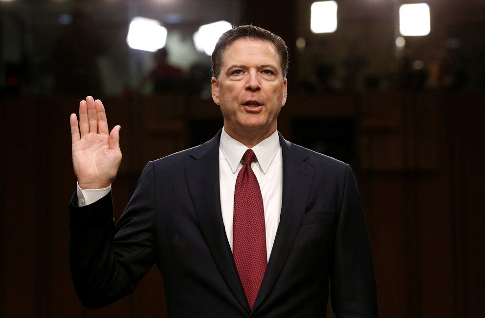 PHOTO: FILE PHOTO: Former FBI Director James Comey is shown in Washington in 2017