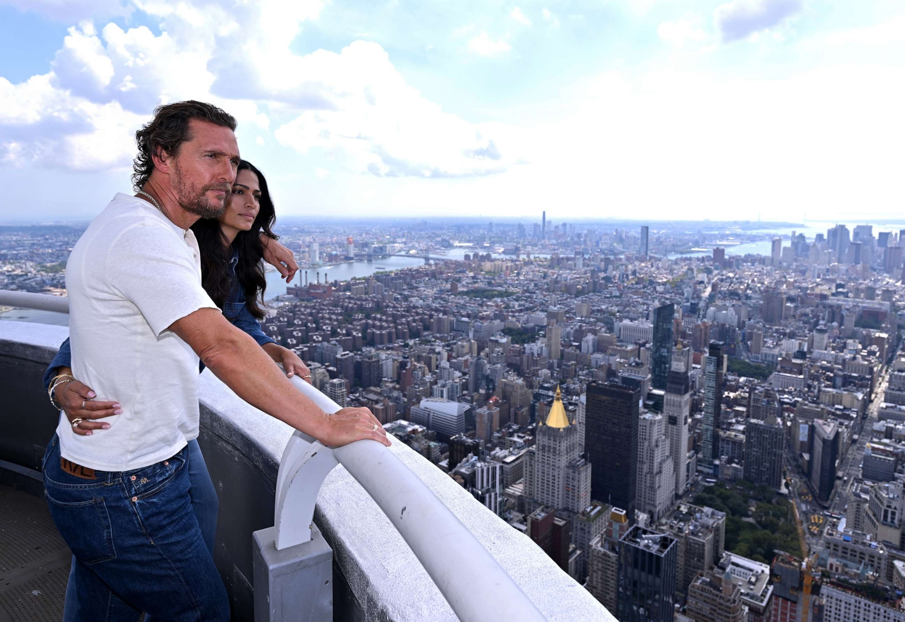 PHOTO: Matthew McConaughey visits The Empire State Building on September 12, 2023 in New York City.