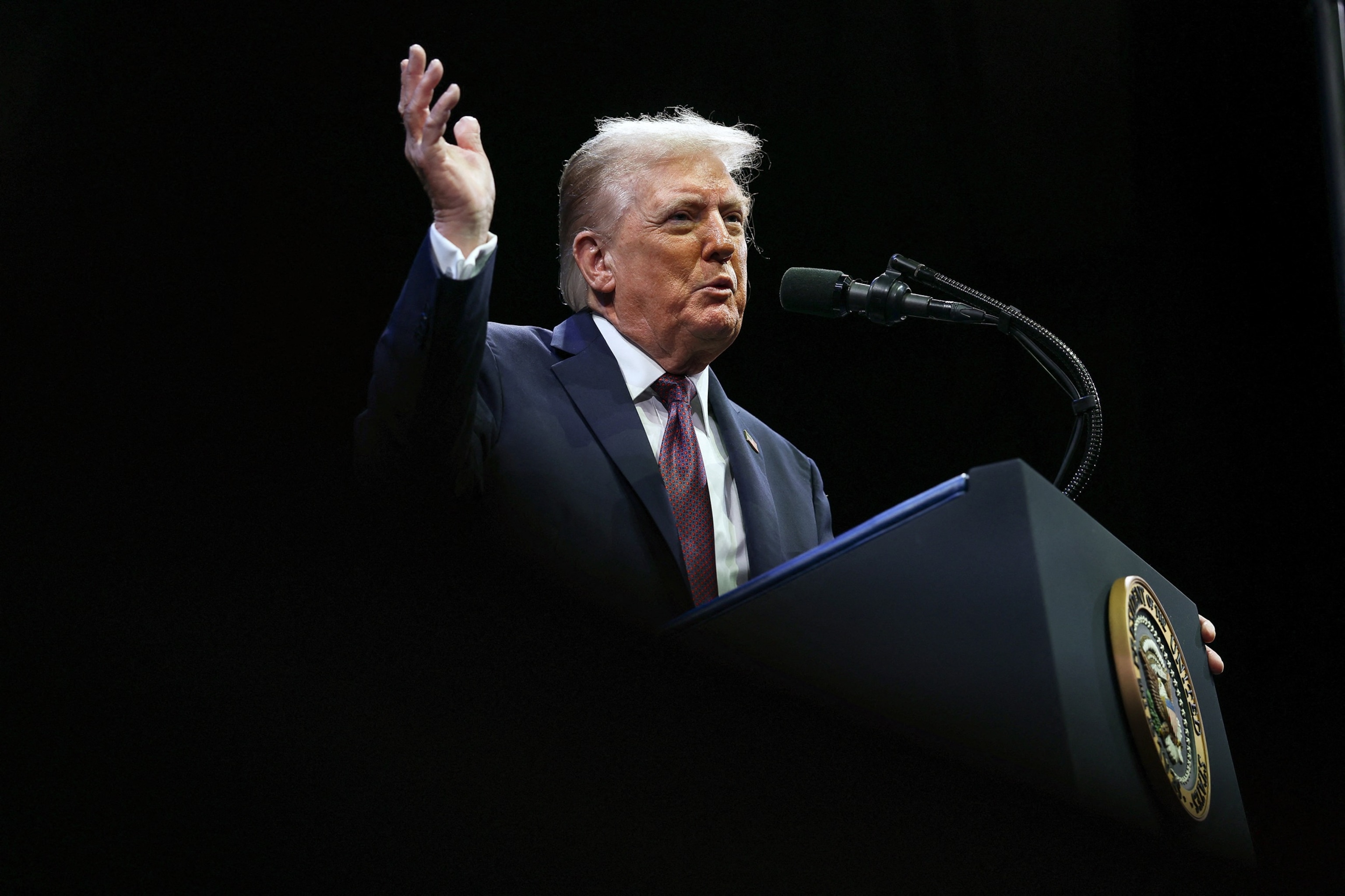 PHOTO: U.S. President Trump delivers remarks to the White House Religious Liberty Commission, in Washington, D.C.
