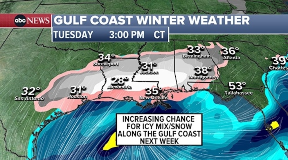 PHOTO: gulf coast winter weather graphic