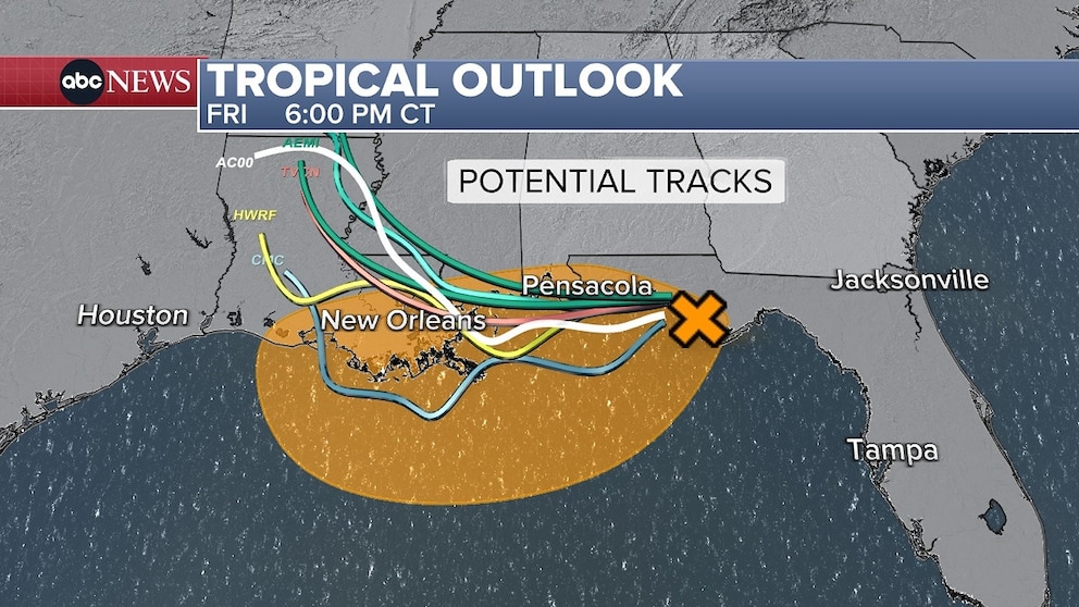 PHOTO: A tropical disturbance in the northern Gulf continues to have a 40% chance for tropical development.
