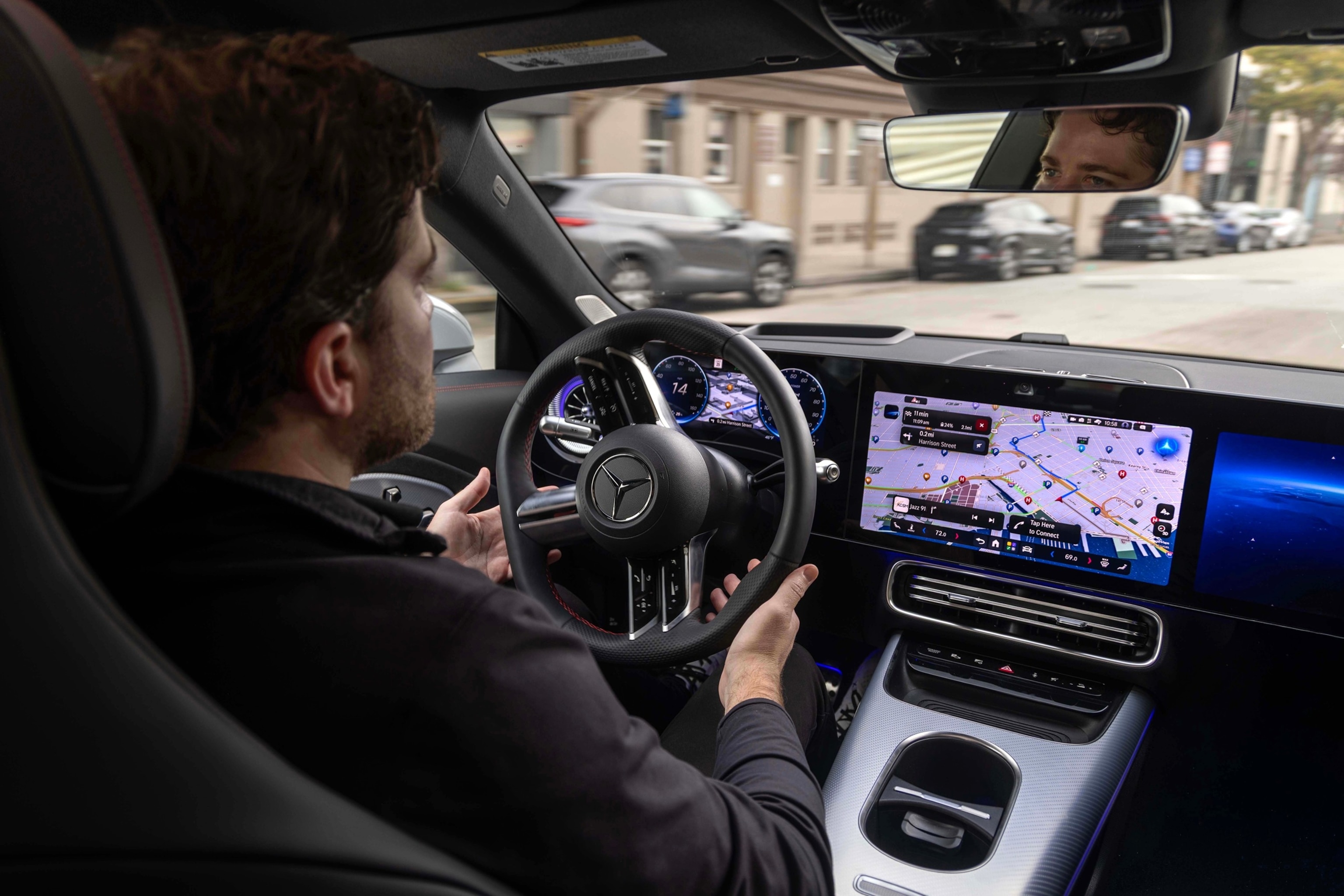PHOTO: Mercedes-Benz engineer Lucas Bolster is in charge of perfecting the MB.Drive Assist Pro tech before it officially launches in the U.S.