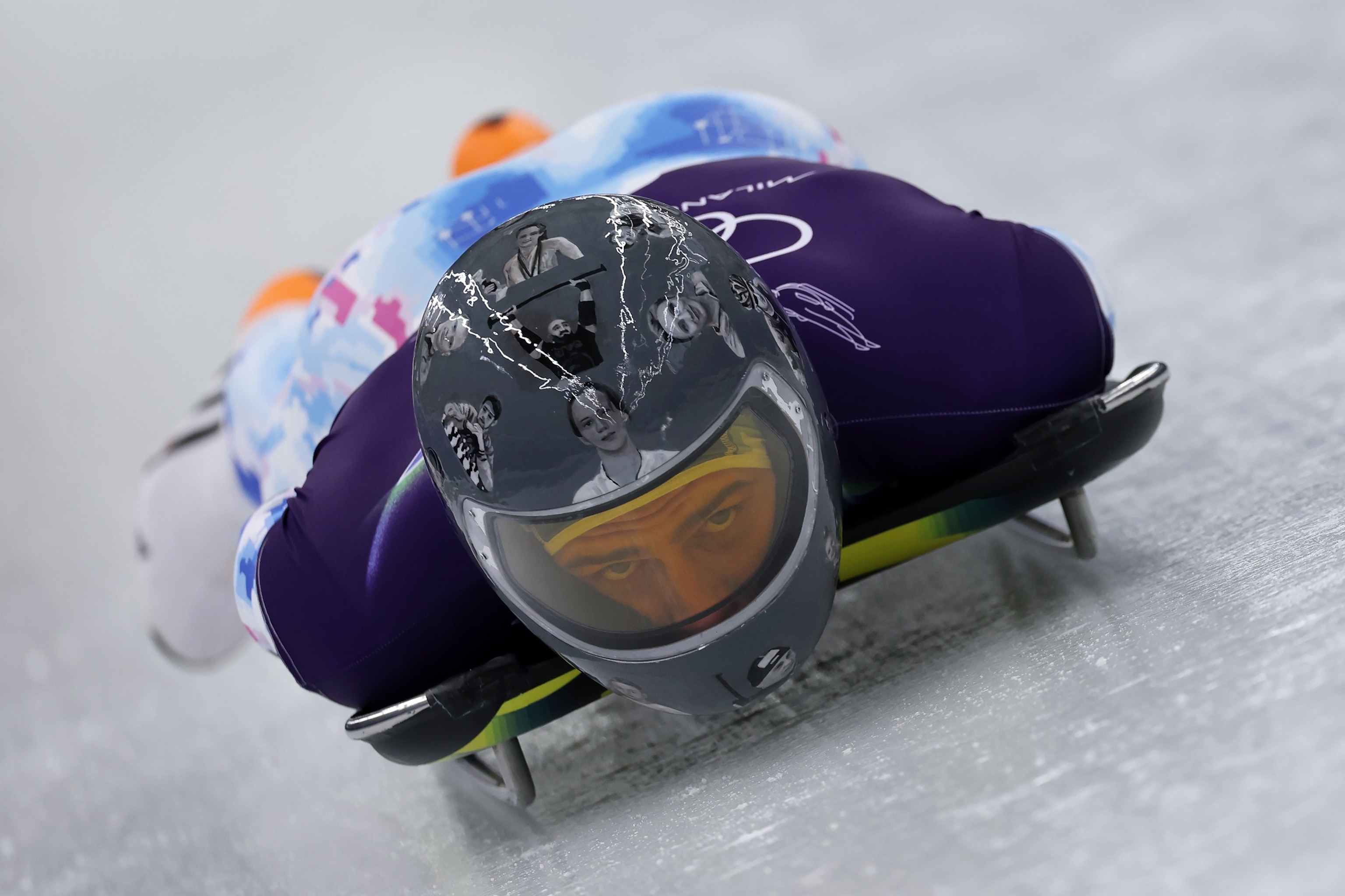 PHOTO: Ukrainian Skeleton Vladyslav Heraskevych Banned From Competing in Winter Olympics Skeleton Training - Milano Cortina 2026 Winter Olympics: Day 5