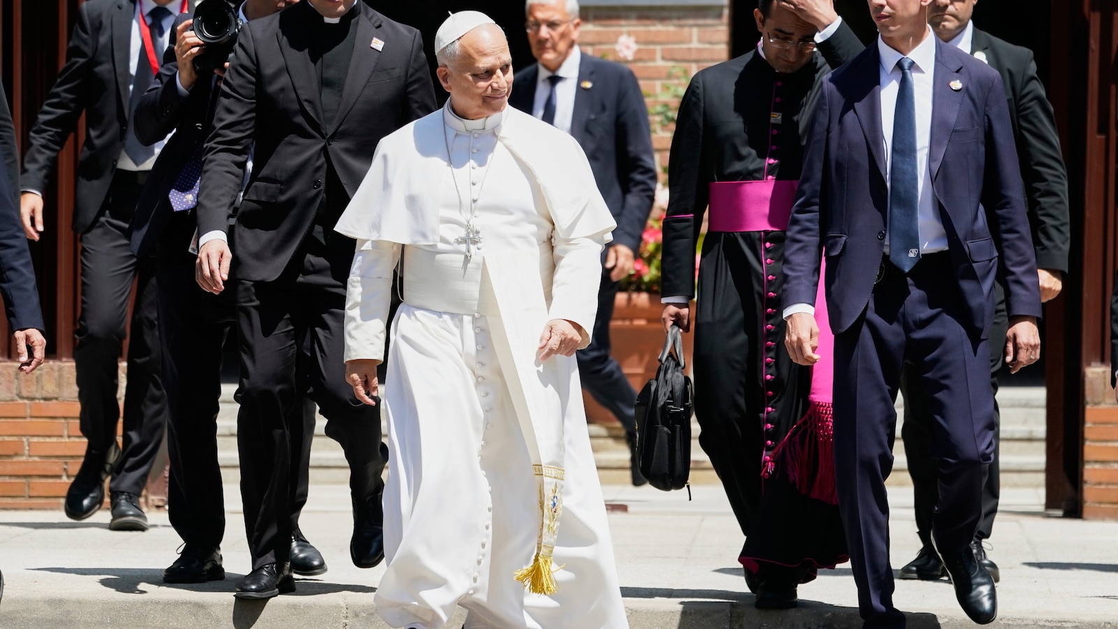 Pope meets with 6 clergy abuse survivors in Spain, hopes to improve response