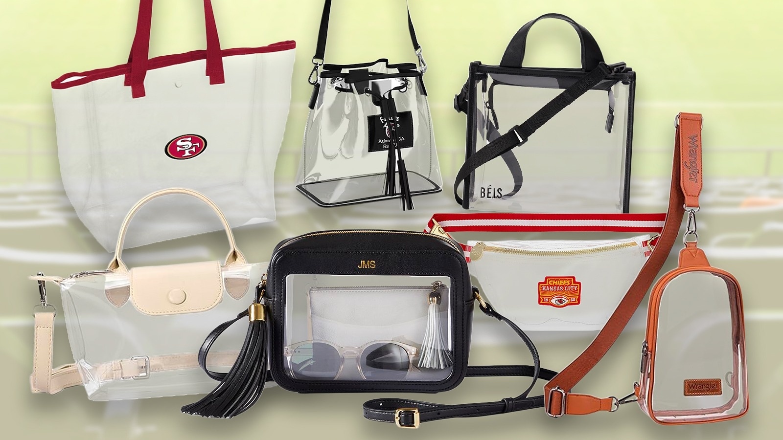 Clear stadium bags for women