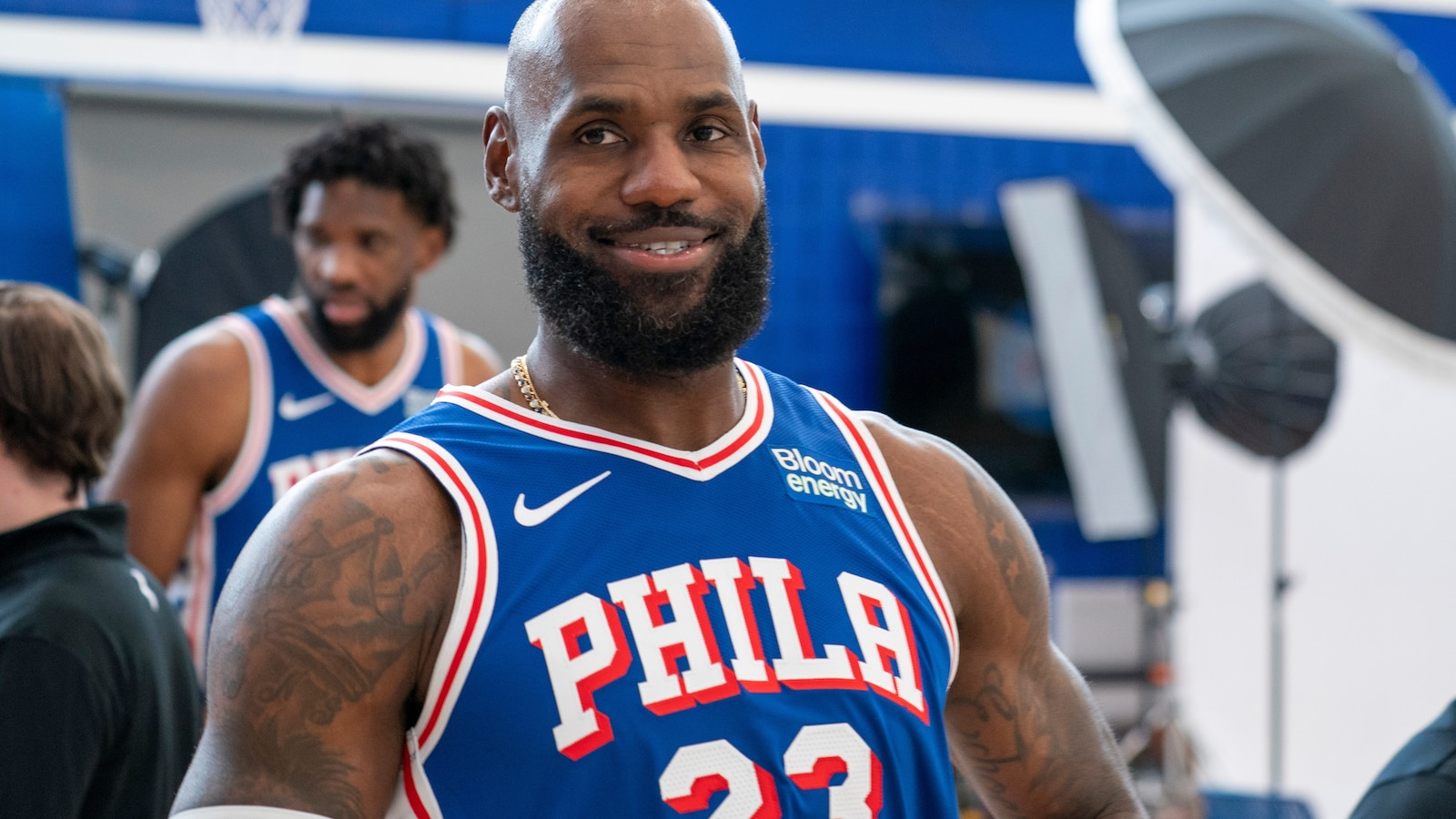 LeBron James addressed the media for the first time since joining the Philadelphia 76ers, telling reporters that he's "ready to put the work in." The 76ers will begin their season on Oct. 20 by visiting the defending NBA champion New York Knicks. ▻