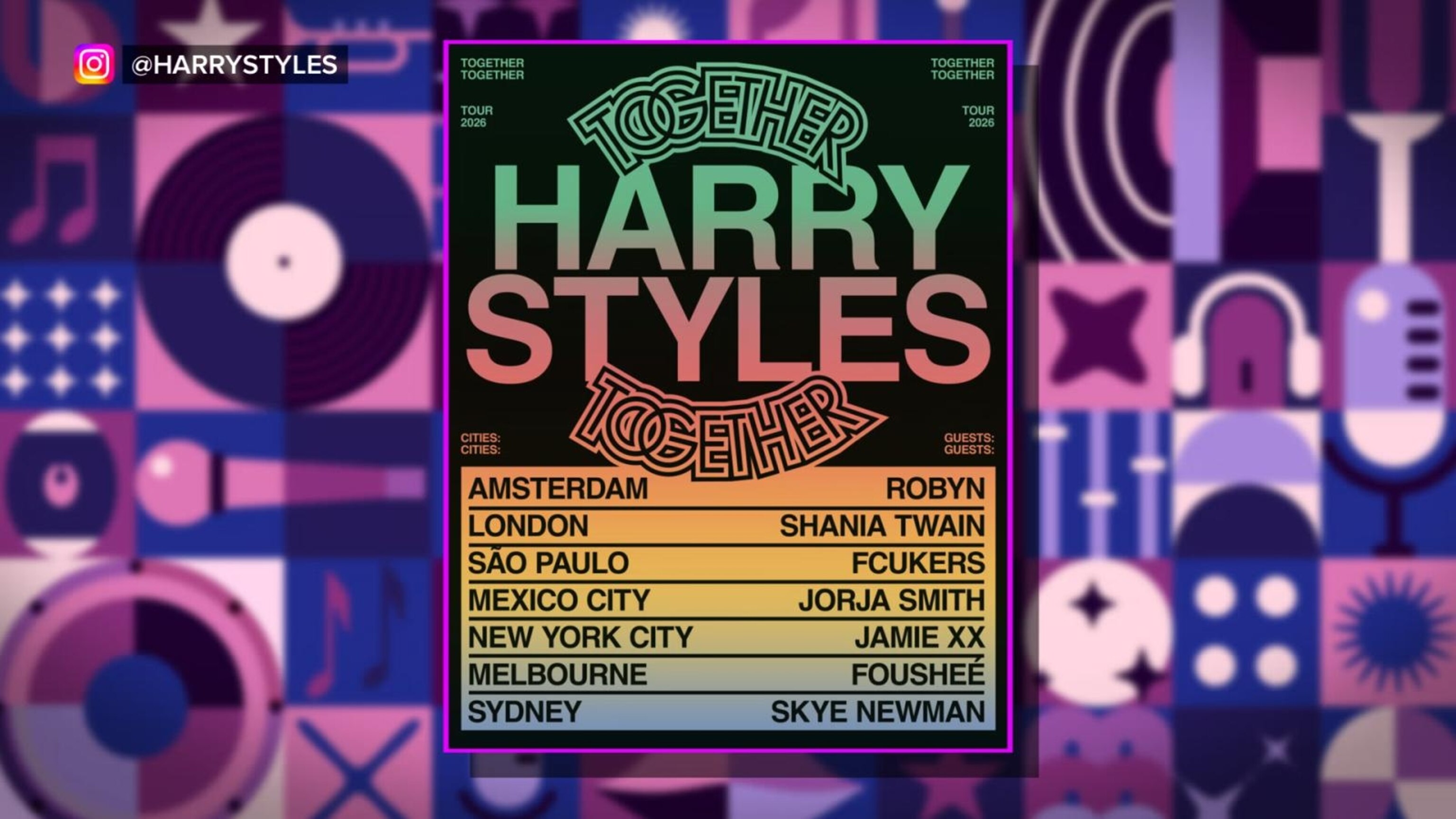 Video Harry Styles announces tour, drops new single - ABC News