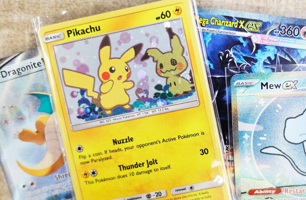 PHOTO: In this jan. 23, 2026, file hpoto collectible Pokemon cards are viewed in a store in Pasadena, Calif. A