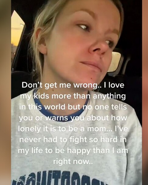 Johnna Castle, a mom of two, shared in a TikTok video the loneliness she feels at times as a mom.