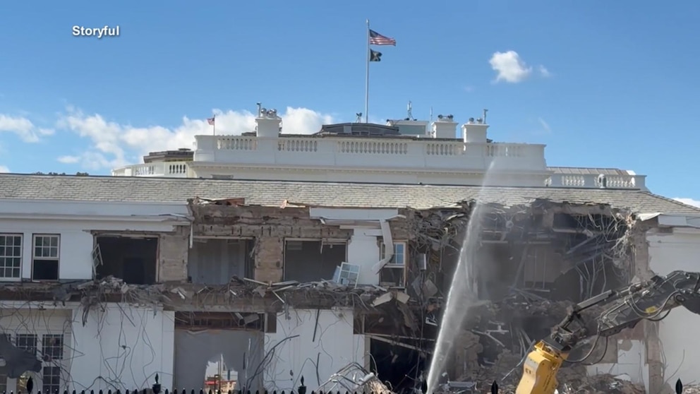 White House East Wing Demolition Begins Amid Controversy Over Trump’s “Grand Ballroom” Project