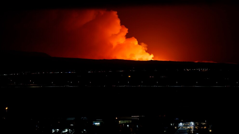NextImg:Iceland volcano erupts weeks after earthquakes shake southwest coast