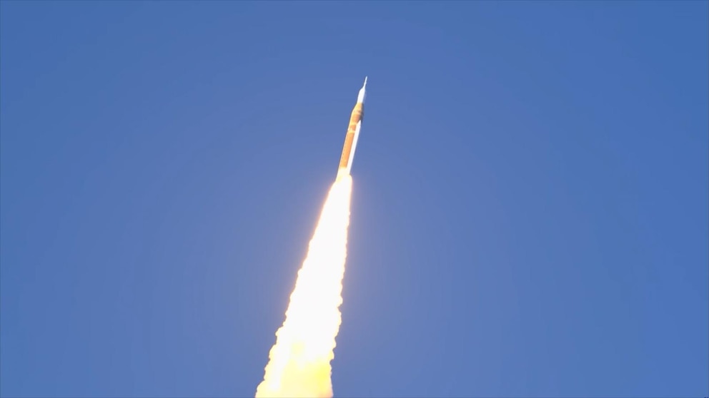 Video Artemis II crew crosses boundary into space