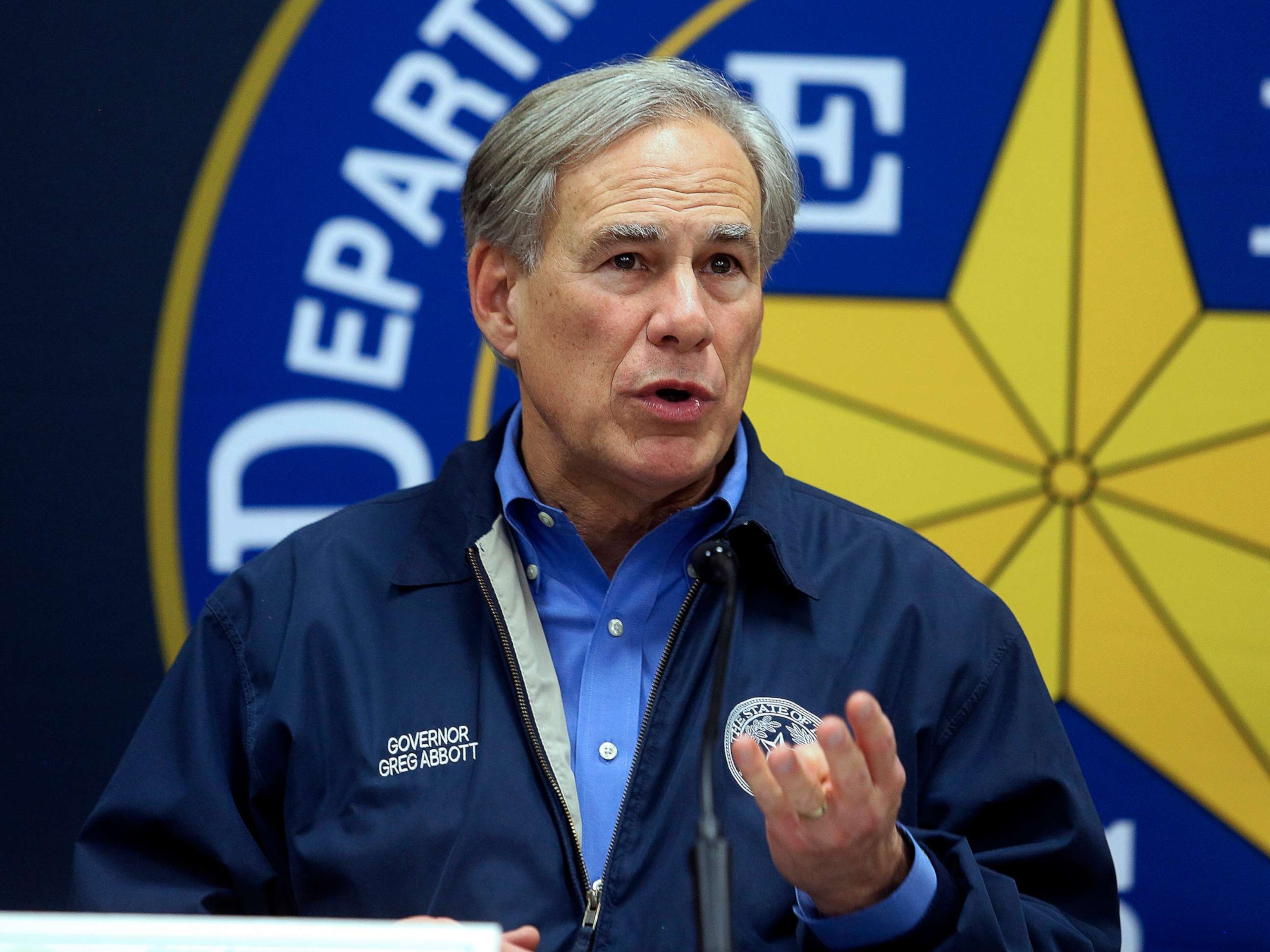 PHOTO: Texas Gov. Greg Abbott speaks during a news conference on March 10, 2022, in Weslaco, Texas. 