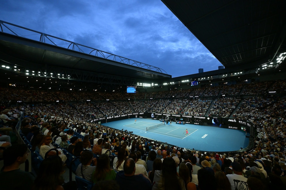 PHOTO: A general view of play on Rod Laver Arena during the Women's Singles Semifinal match between Jessica Pegula of the United States and Elena Rybakina of Kazakhstan during day 12 of the 2026 Australian Open, Jan. 29, 2026, in Melbourne, Australia.