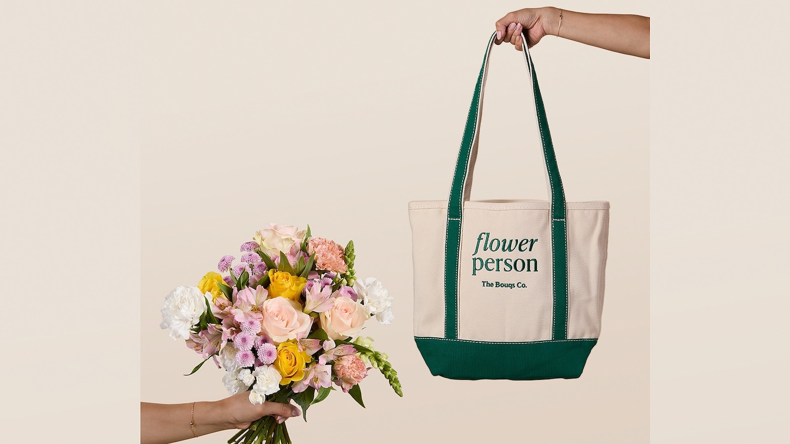 Shop the Bouqs x Lands’ End Canvas Pocket Tote Gift Set