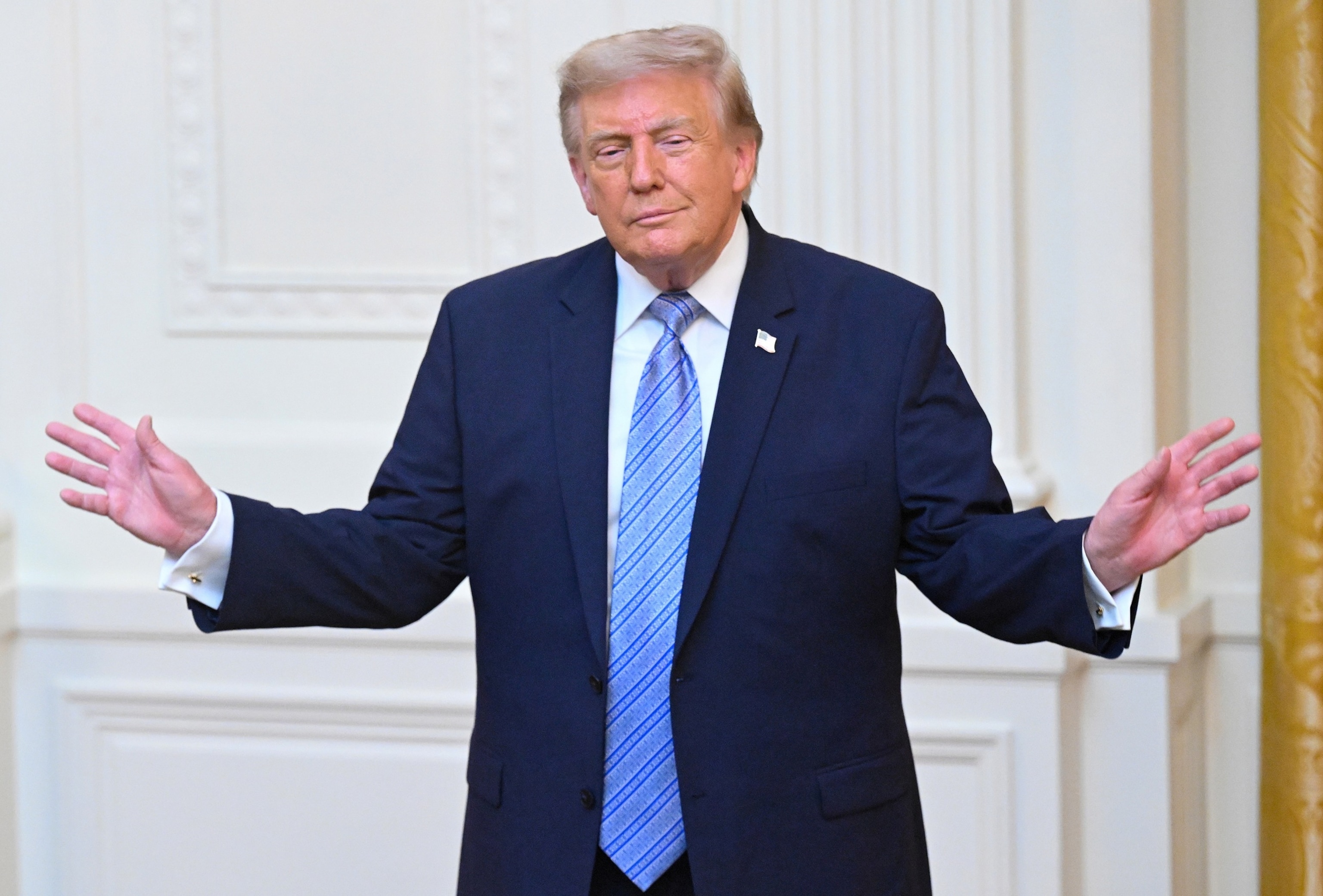  President Trump Addresses The Nation From The East Room Of The White House