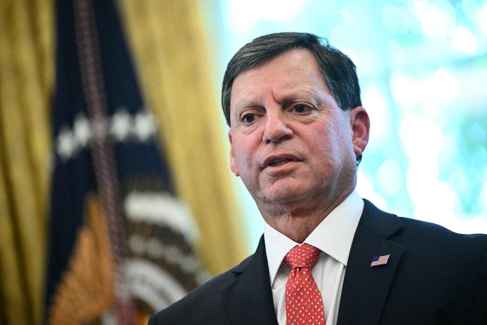 PHOTO: Commissioner of the Social Security Administration Frank Bisignano speaks before President Donald Trump signs a presidential proclamation honoring the 90th anniversary of the Social Security Act at the White House in Washington, August 14, 2025.
