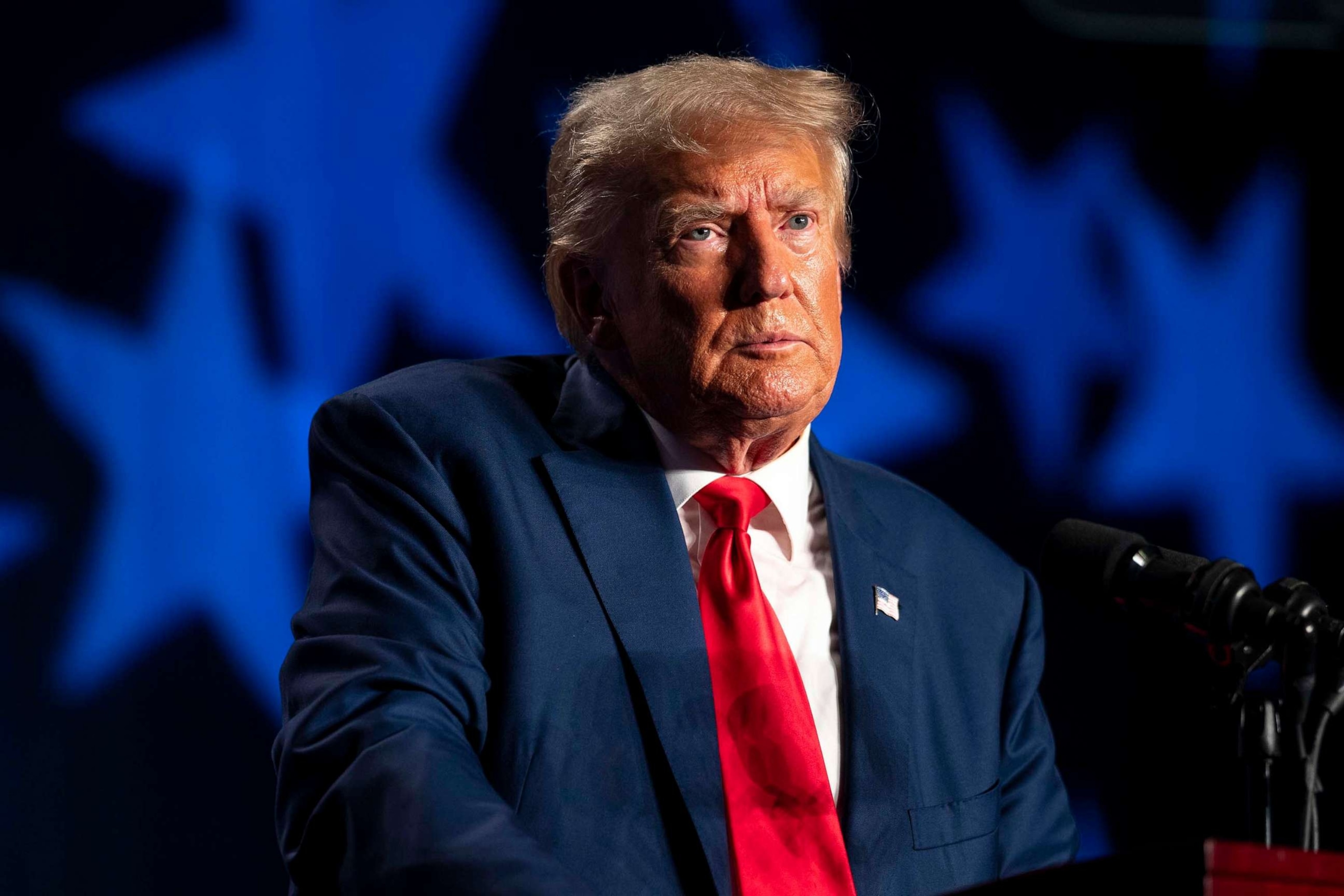 PHOTO: Former President Donald Trump speaks at the 56th annual Silver Elephant Gala in Columbia, S.C., on Aug. 5, 2023.