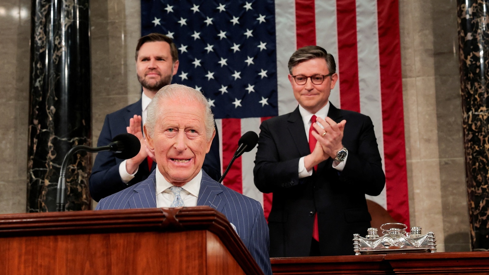 King Charles III visit updates: Applause for Charles' comments on exec power checks