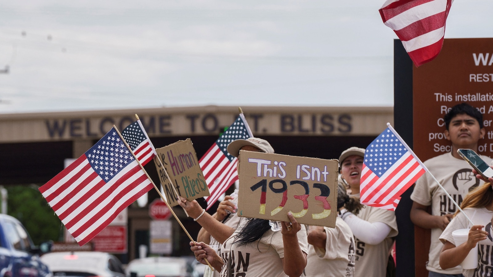Opening of new migrant detention center in Texas met with protests