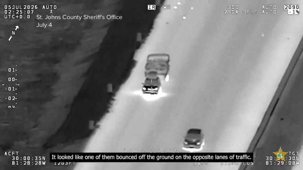 WATCH: Arrest made after Florida police helicopter spots fireworks shot from moving vehicle