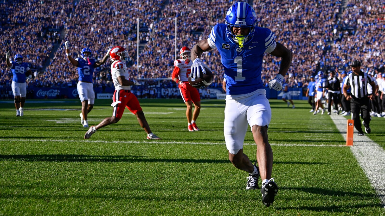 No. 14 BYU forces 4 turnovers in 63-7 rout of Utah Tech - ABC News