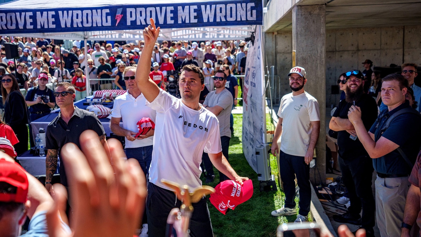 Charlie Kirk dies after shot while visiting Utah university, Trump says; suspect still at large