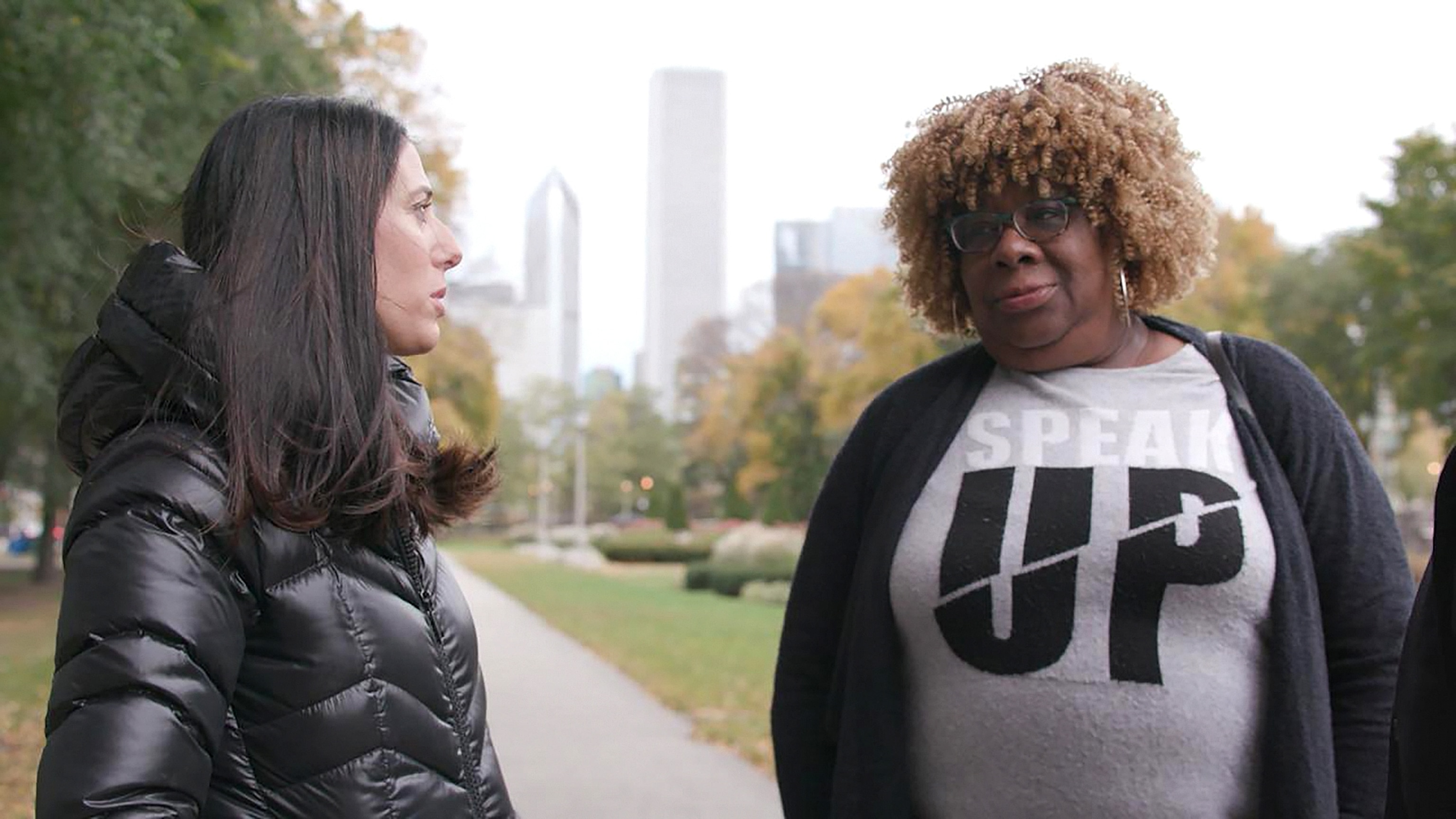 PHOTO: Lindsey Hartman (left) and Valerie Burgest (right) meet up.