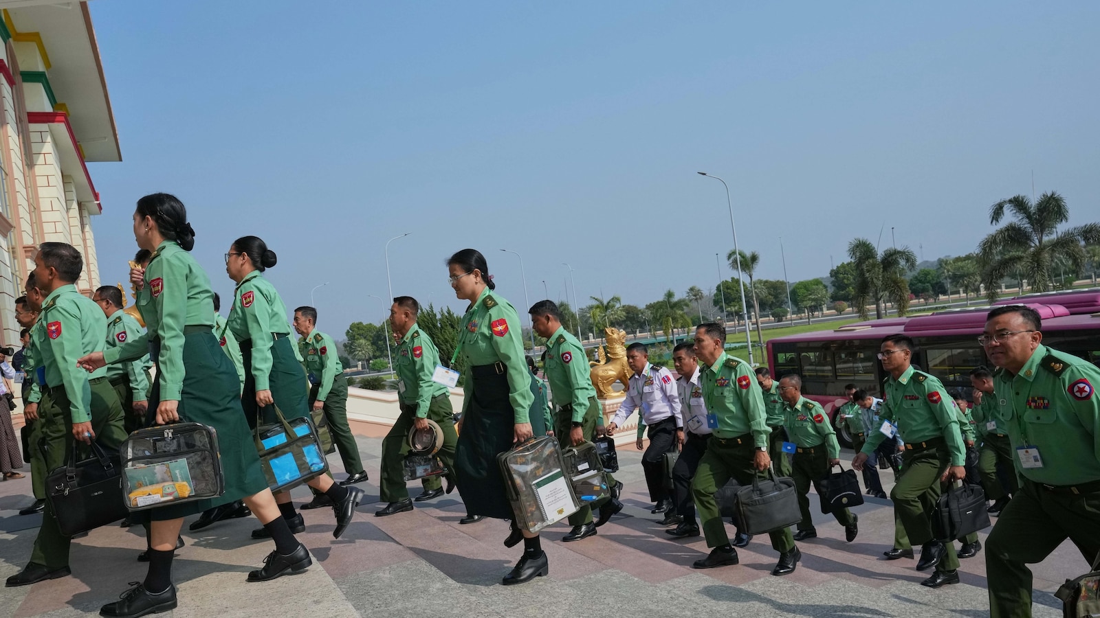 Myanmar’s parliament meets for first time in 5 years with military controlling most seats