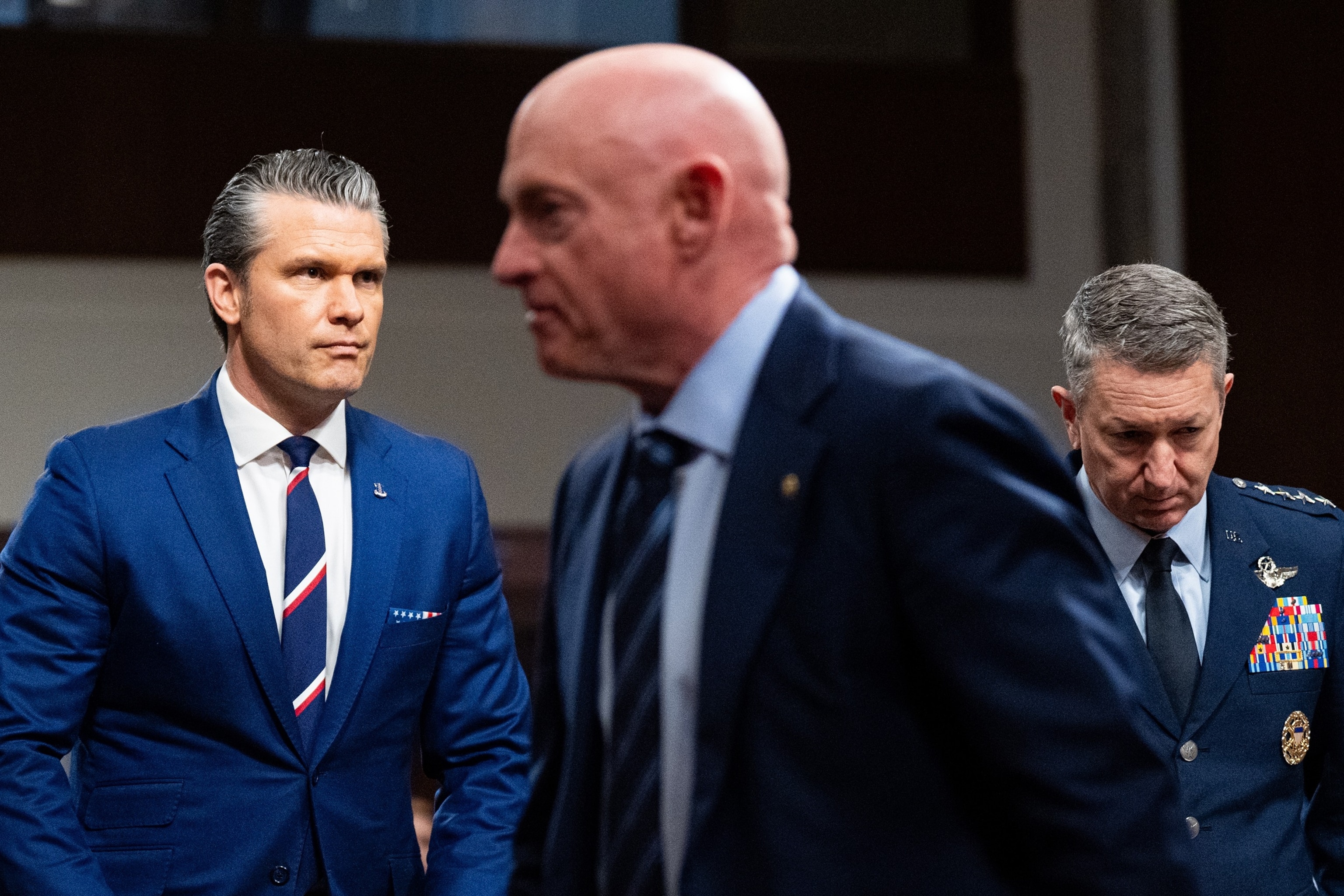 PHOTO: Sen. Mark Kelly and Secretary of Defense Pete Hegseth